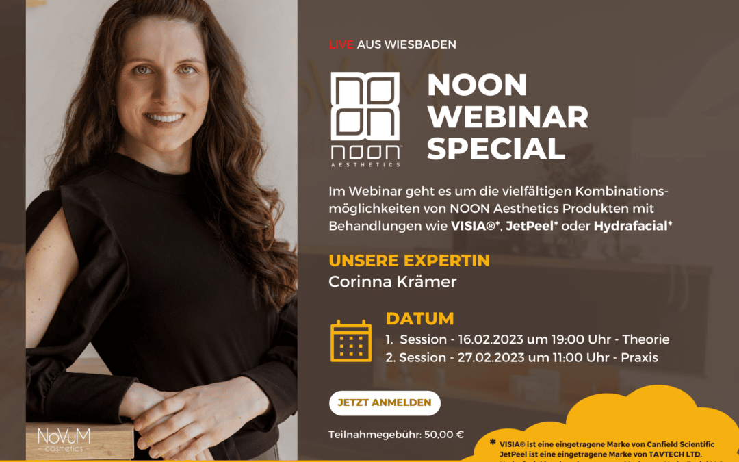 NOON Special Webinar mit Corinna Krämer von NoVuM Cosmetics – Jetzt anmelden!