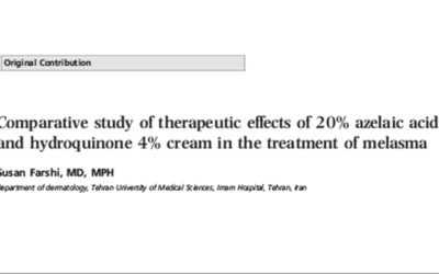 Studien über die Behandlung von Melasma mit Azelainsäure im Vergleich zu Hydrochinon